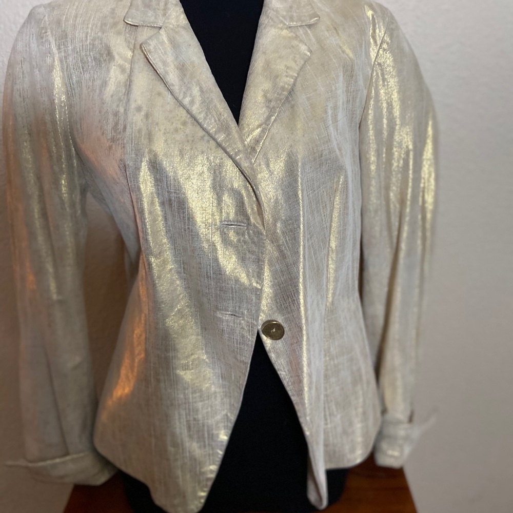 Metallic Suede Coat